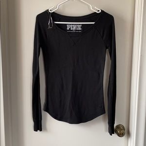 Long sleeve waffle knit